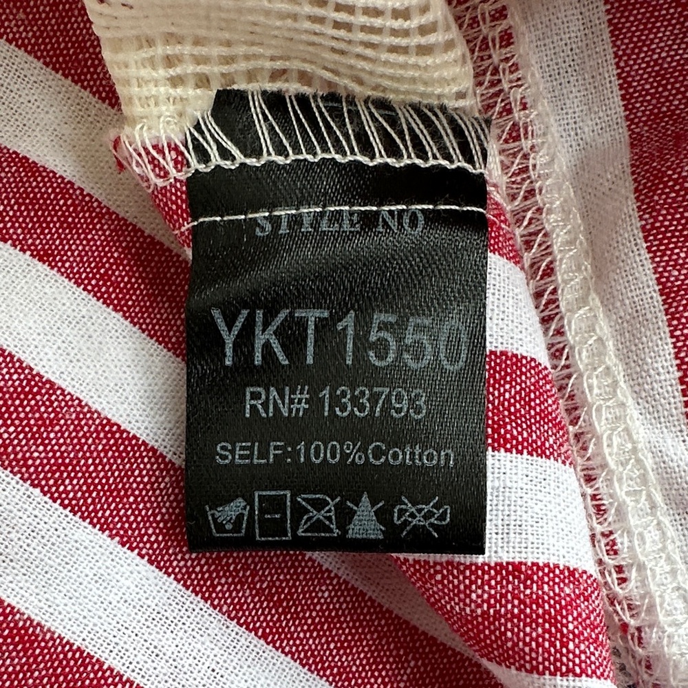 POL Red and White Striped Floral Cardigan NWOT - Picture 12 of 14